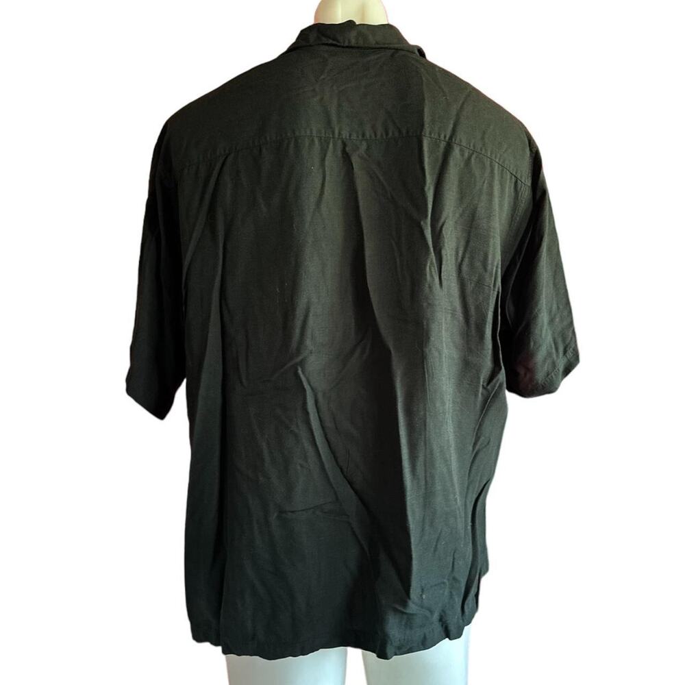 Vintage Shirt Mens XL Black Button Down 90s Retro Classic Bowling Rockabilly - Picture 4 of 8